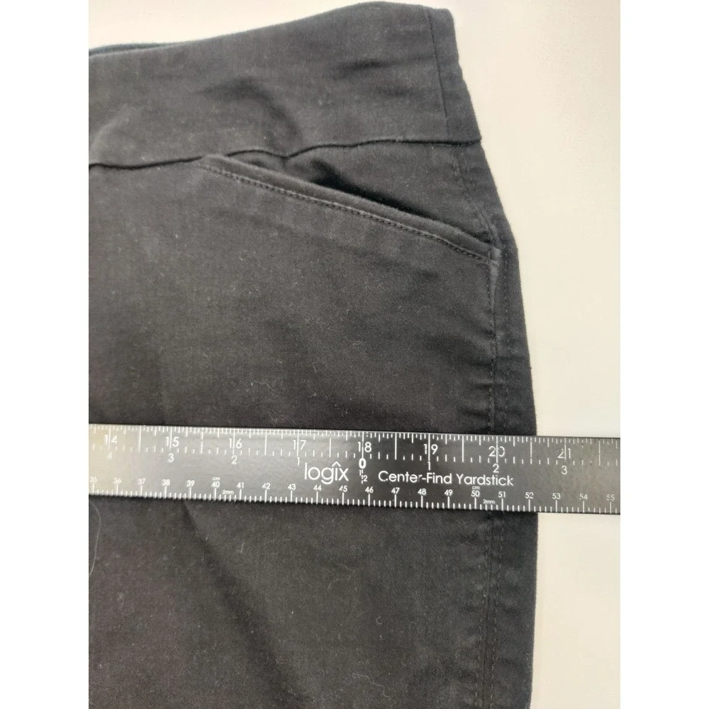 Croft & Barrow Effortless Stretch Woman's Pants Black Straight Leg Sz 18 Regular